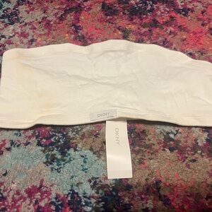 DKNY White Strapless Bandeau cream NWT faded M